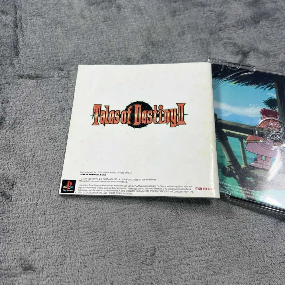 Sony PlayStation 1 Tales of Destiny II Black Label OEM Namco PS1 Manual HTF READ
